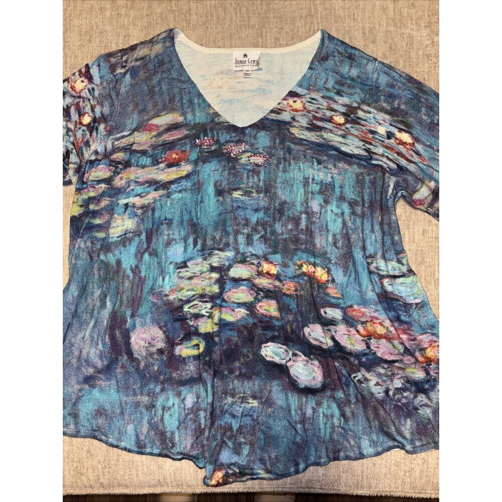 2X Jamie Griese Storybook knits Watercolor Lightweight Sweater